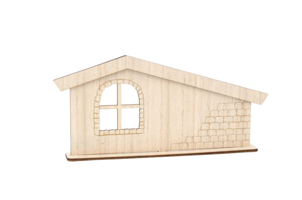 CHRISTMAS CRIB 8X15.2X0.4CM POPLAR WOOD