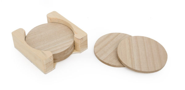 SET 6 BASES FOR GLASSES 10x10x3.5CM