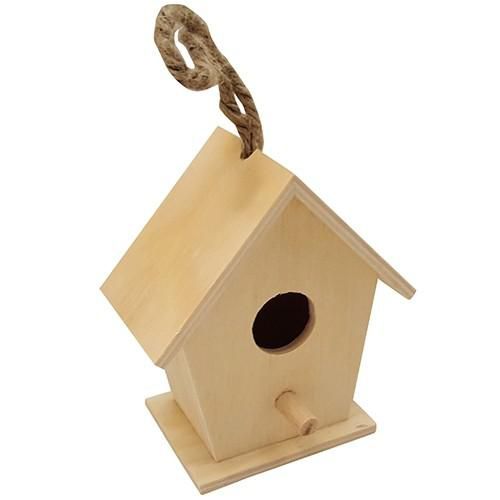 Wooden birdhouse square small – Scic Crafts Studio