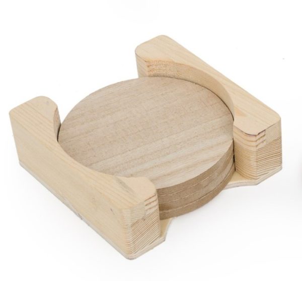 SET 6 BASES FOR GLASSES 10x10x3.5CM - Image 3