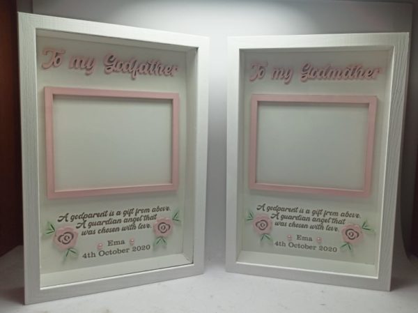Box Frame with Glass - God Father/God Mother/Parrinu/Parrina - Image 3