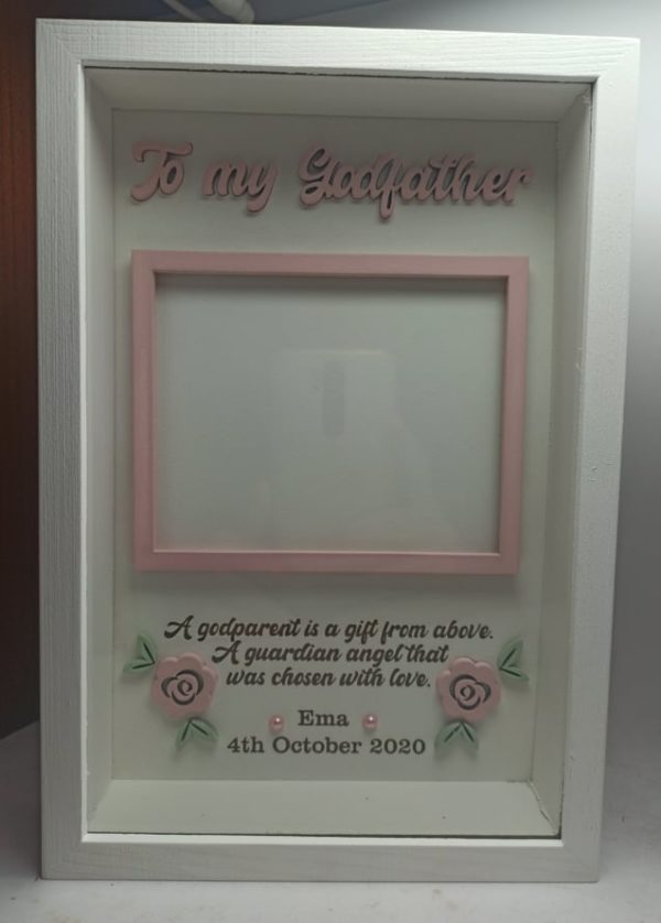 Box Frame with Glass - God Father/God Mother/Parrinu/Parrina - Image 4