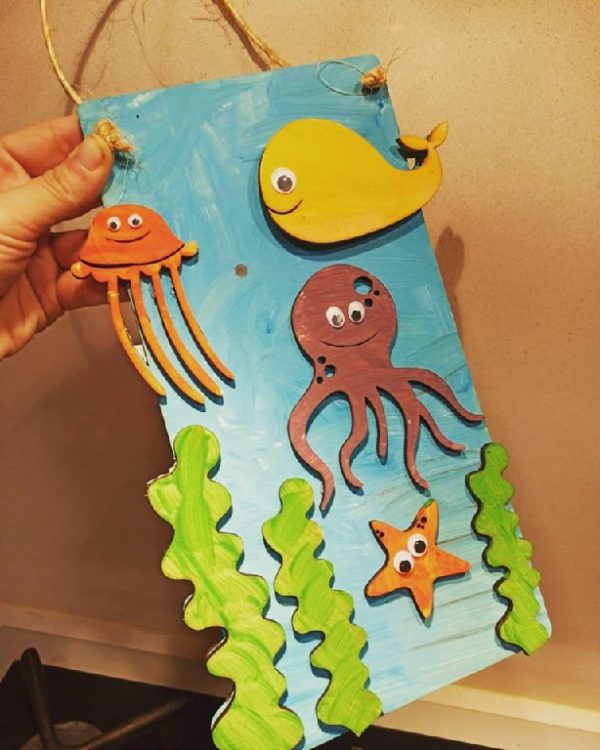 Paint Your Own Wooden Crafts - Underwater - Image 4