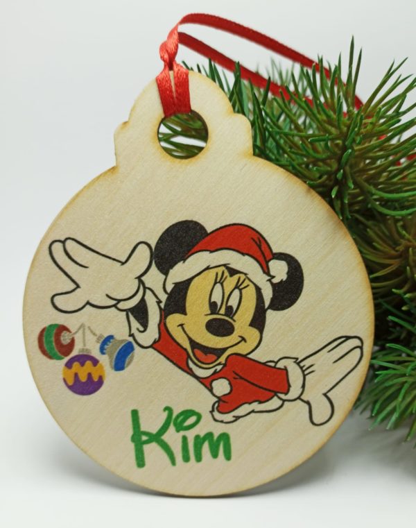 Christmas Bauble - 12x10cm - Disney Theme - Girl