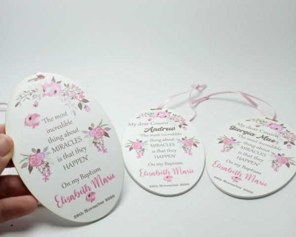 Oval White Souvenir - Various Occasions