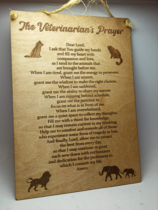 The Veterinarian's Prayer - Engraved - 21x29.7cm