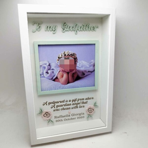 Box Frame with Glass - God Father/God Mother/Parrinu/Parrina - Image 2
