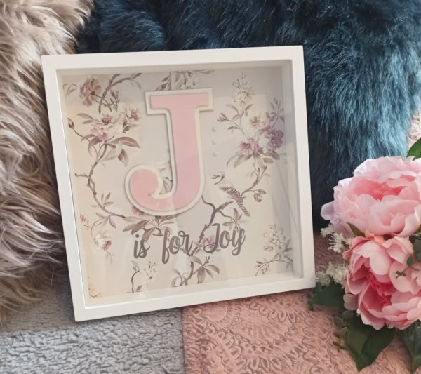 Personalised Frame with Glass - Name Initials  - 25x25x4cm