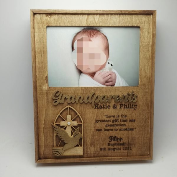 White Frame - Godmother/Godfather/Name - Wood
