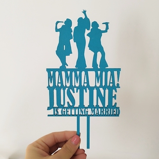 Wooden Cake Topper – Mamma Mia – Scic Crafts Studio