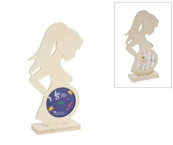 Pregnancy Photo Frame - 30x16x0.8cm - Photo Size 10cm
