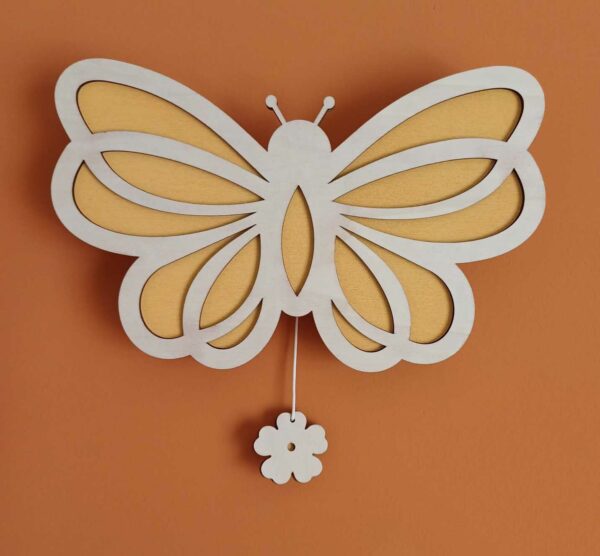 Wooden Musical Hanging Butterfly