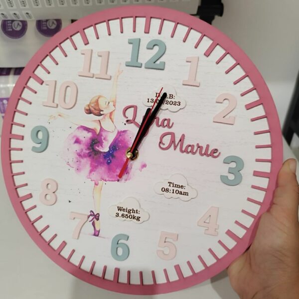 Personalised Printed Clock - Fairy Theme