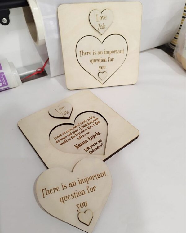 Will you be ...? - Raw Engraved on Wood - GodMother
