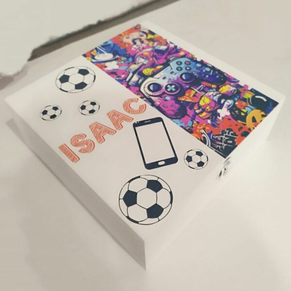 Keepsake  Box - Print on White Spray wood