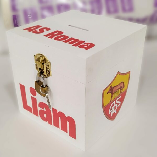 Money box in White with Print