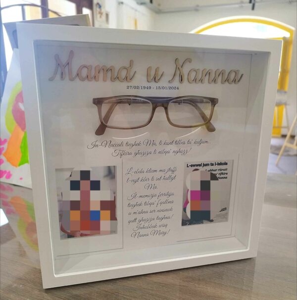Memorial Box Frame with Glass + Photos