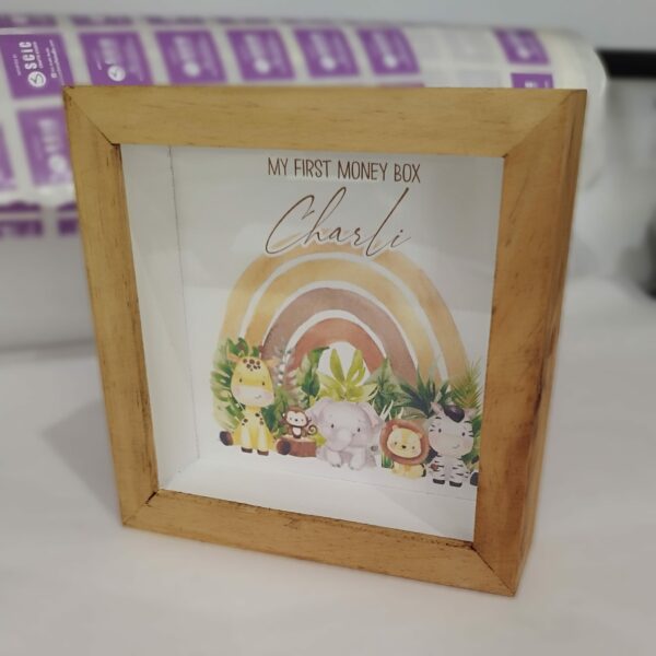'My first Money Box' - Rainbow Animals