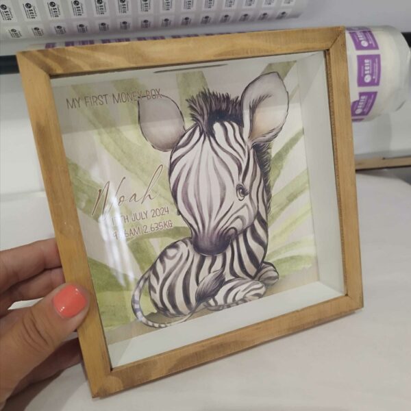 'My first Money Box' - Zebra