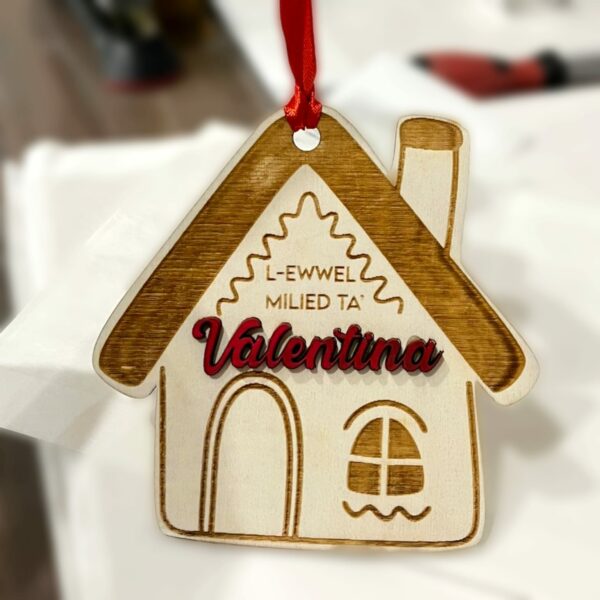 Personalised Bauble - Gingerbread House