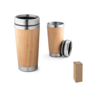 PIETRO. Bamboo and stainless steel travel cup 500 ml