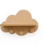 CLOUD 40X27X1.2CM W/SHELF 34.5X10X1.2CM MDF