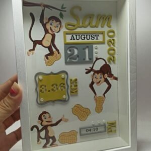 Baby Box Frame with Glass - Peanut Theme