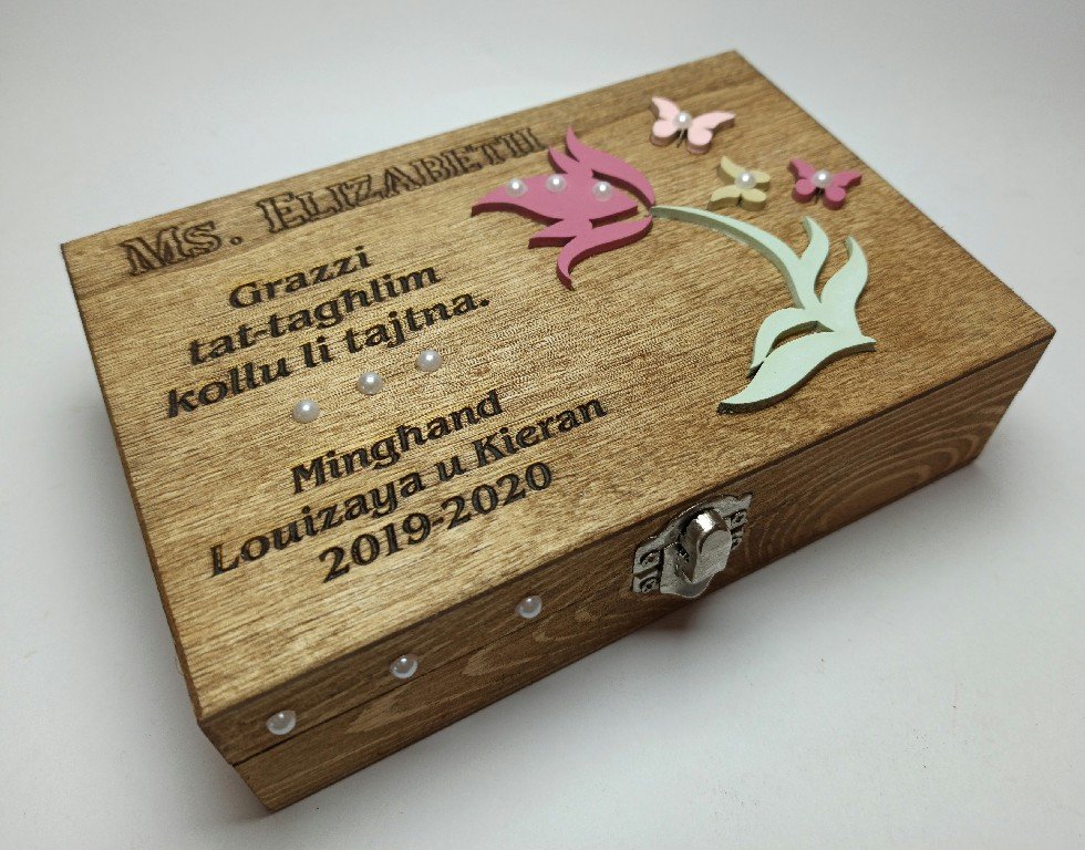 Rectangular Box 18x12x5cm - Flower Theme