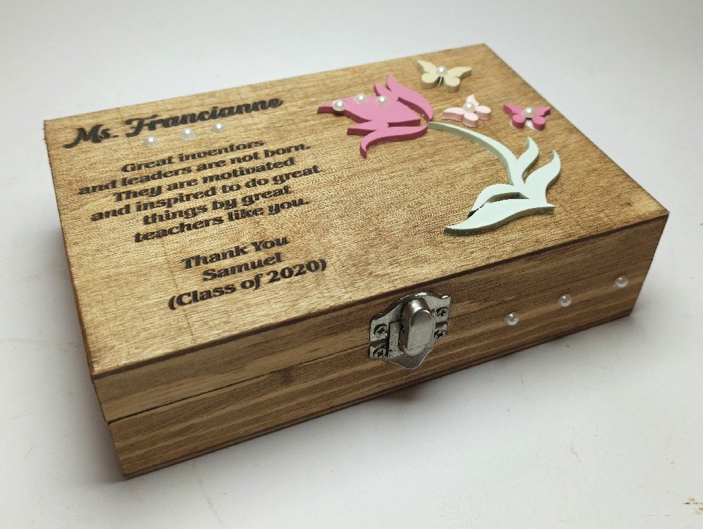Rectangular Box 18x12x5cm - Flower Theme - Image 3