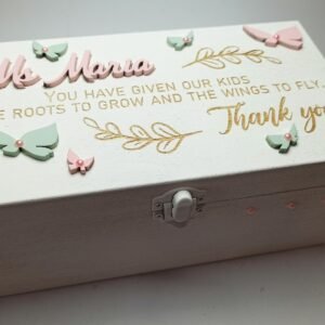 Keepsake Box - Flower Theme - White Background