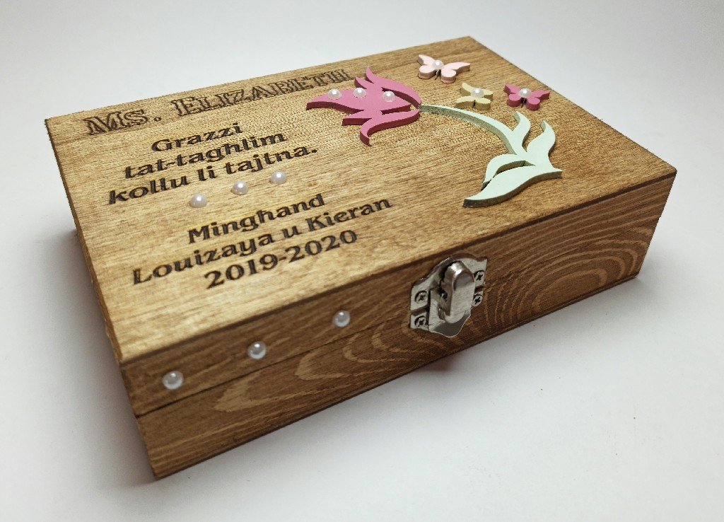 Rectangular Box 18x12x5cm - Flower Theme - Image 2