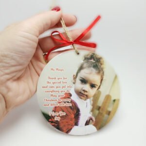 Christmas Bauble - Photo and Message