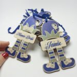 Blue Christmas Hanging Elf - 12x7cm