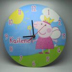 Personalized Wooden Clock - Unicorn Theme
