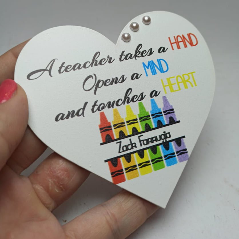 Wooden Heart Plaque - Hanging/Magnet
