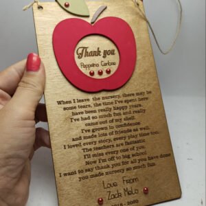 Engraved Wooden Hanging Plaque
