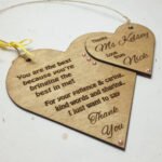 Heart in Heart Wooden Heart Plaque