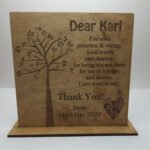 Standing Plaque - Engraved with wax finish