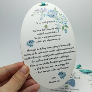 Witness Oval Hanging Plaque - Flowers Theme