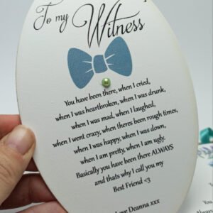 Witness Oval Hanging Plaque - Bow Theme