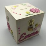 Money box with lock - Flowers Theme