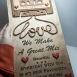 Hanging Wooden Sign - We Make A Great Mix - 18x36cm