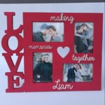 Standing White & Red Love Frame (4 Photos)- 43x34cm