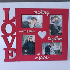 Standing White & Red Love Frame (4 Photos)- 43x34cm