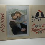 Standing Wooden Valentine's Frame - 29.5x19.5x1