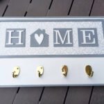 Personalised Hanging Key Holder - Consumer Unit Cover Board with 4 Hangers - 30x50x4.5cm