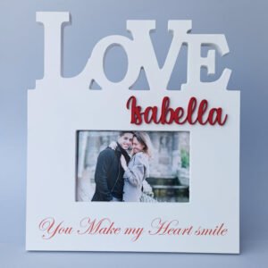 Standing White & Red Love Frame