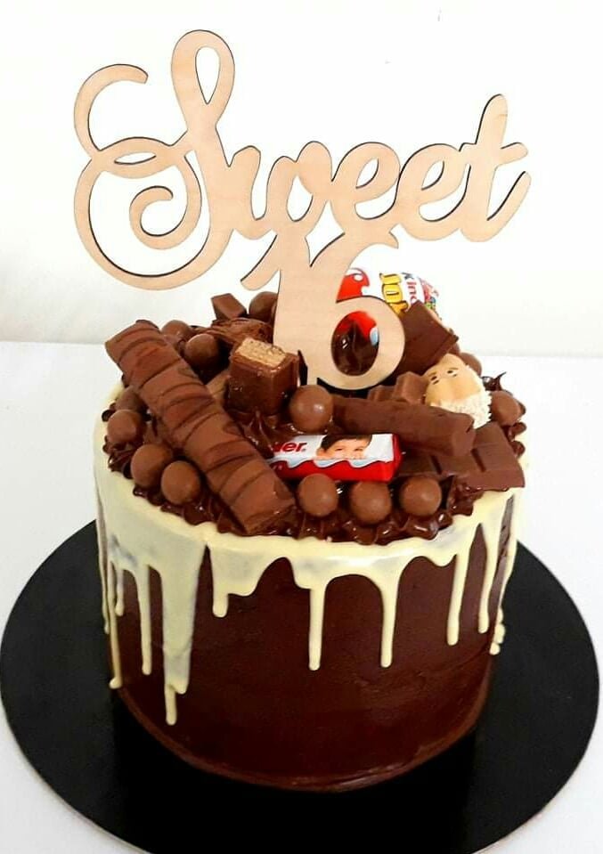 Wooden Cake Topper - Flamingo Theme - Image 5