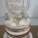 Wooden Cake Topper - God Bless