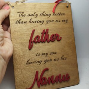 Nannu Engraved Message- 1cm Board - 20x15cm